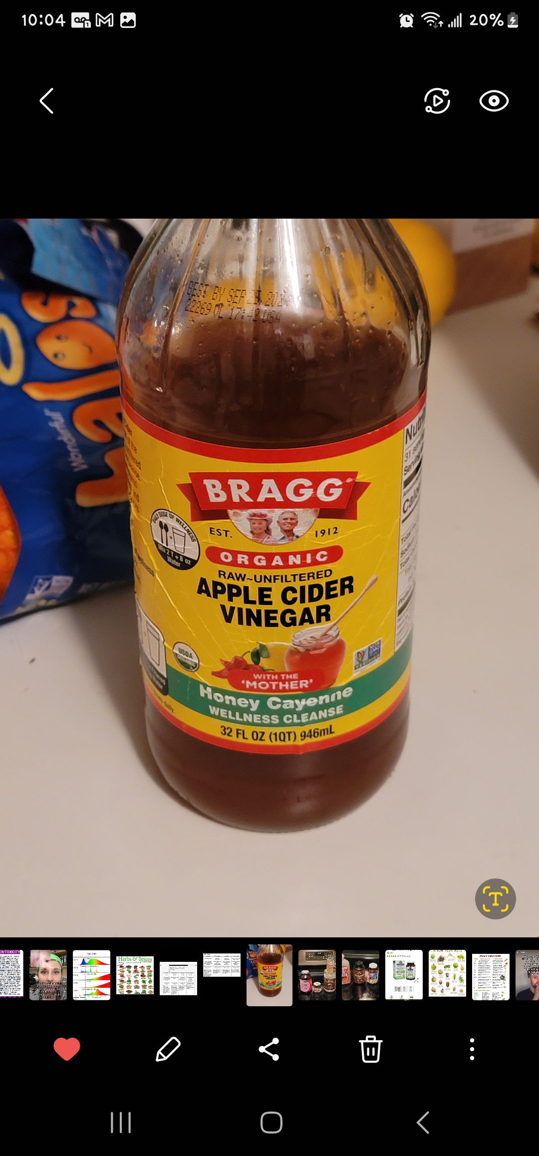 Bragg Apple Cider Vinegar Honey Cayenne