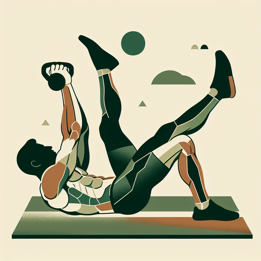 Turkish Get-Up exercise illustration — floor to elbow phase