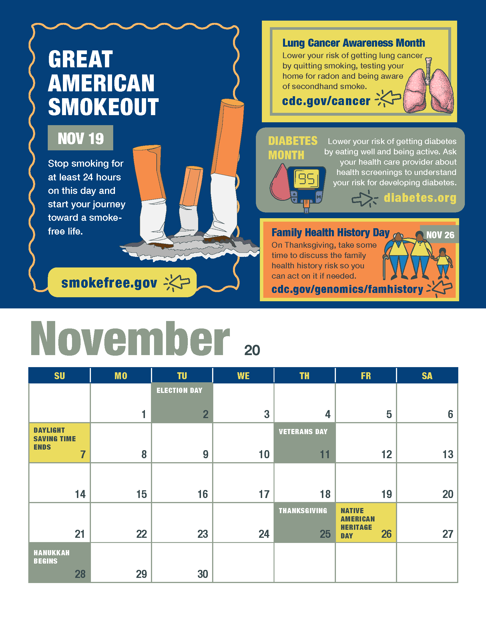Monthly Wellness Calendar — Page 2