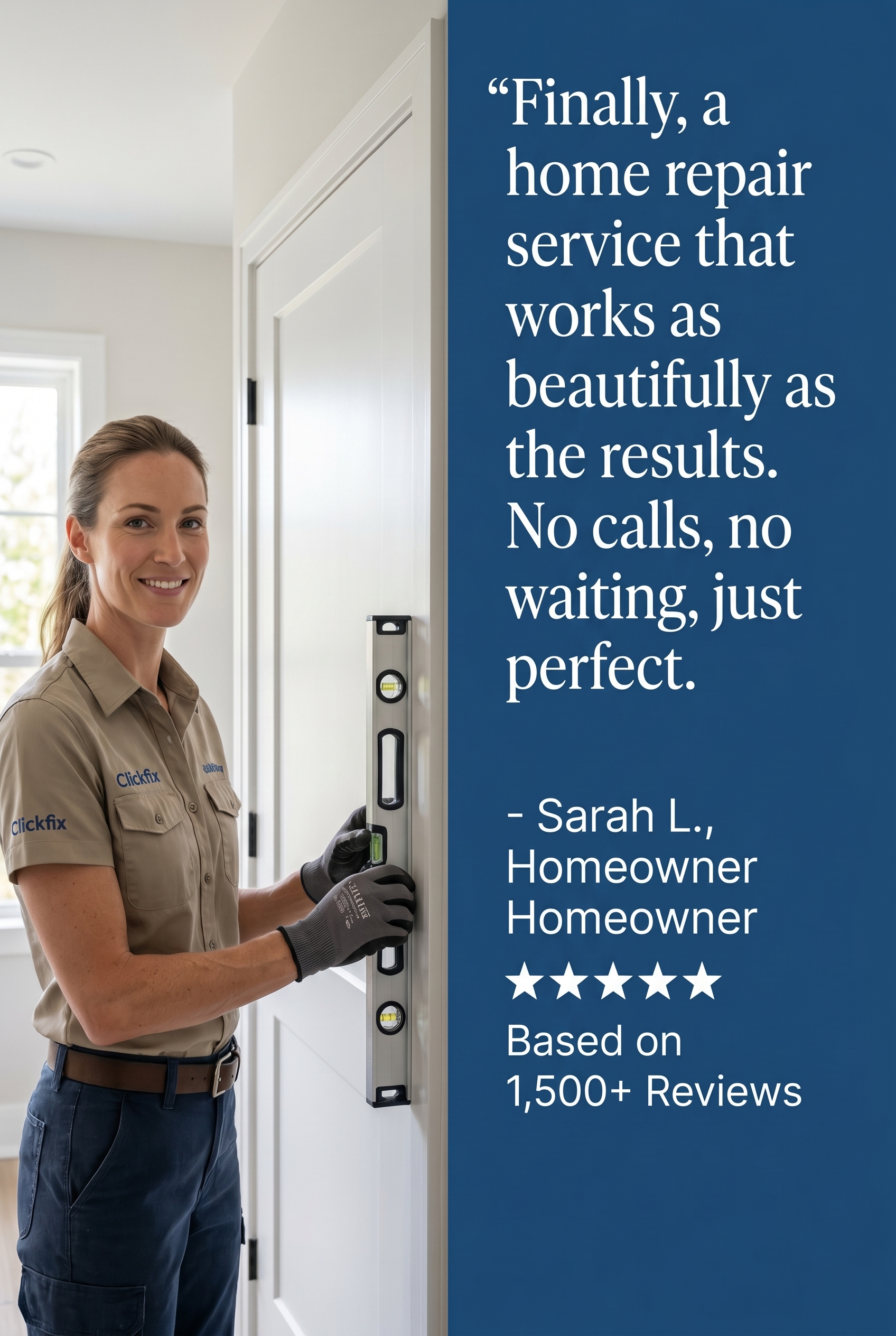 Tucson homeowner with completed home repair project