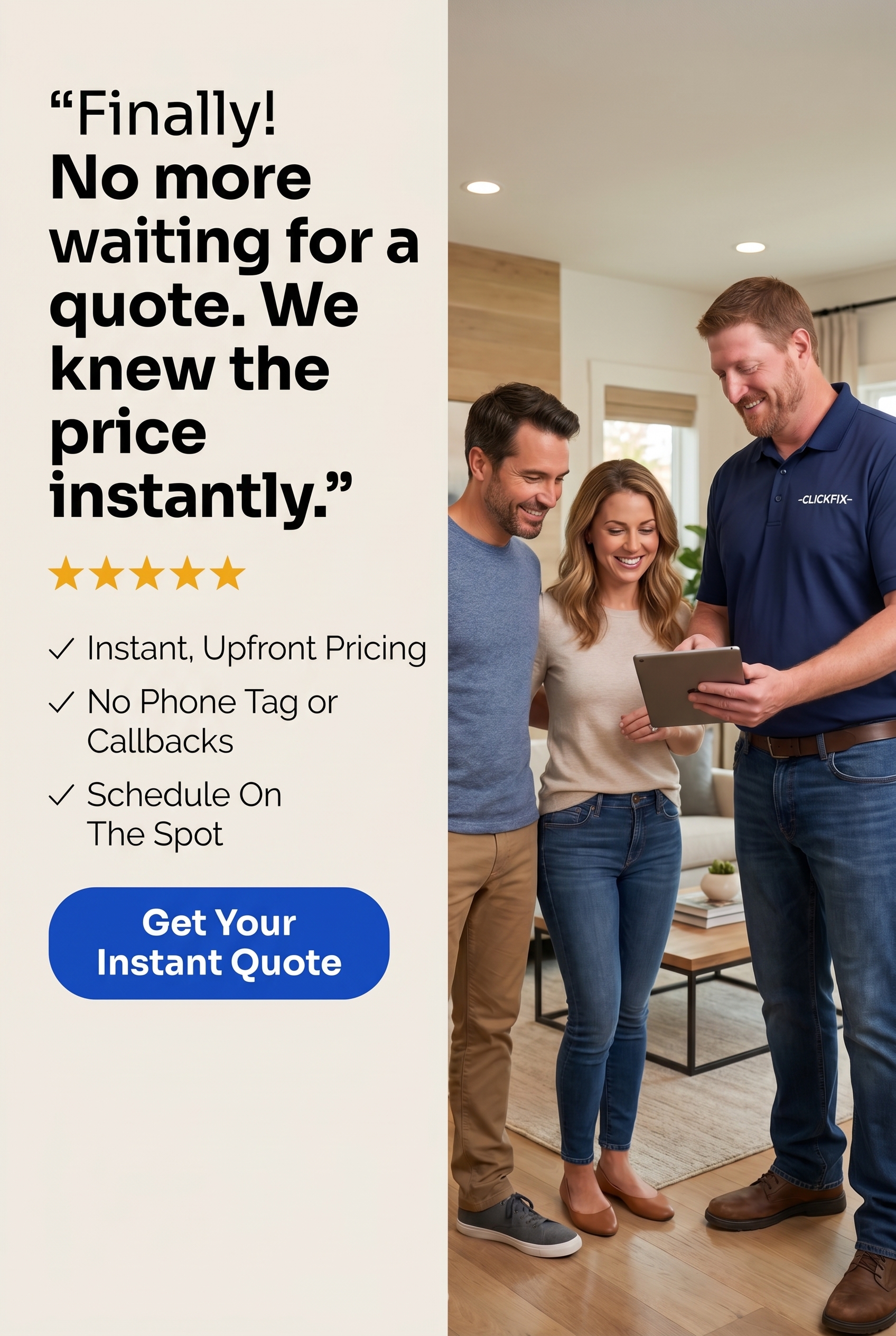 Happy couple reviewing home repair plans with their handyman