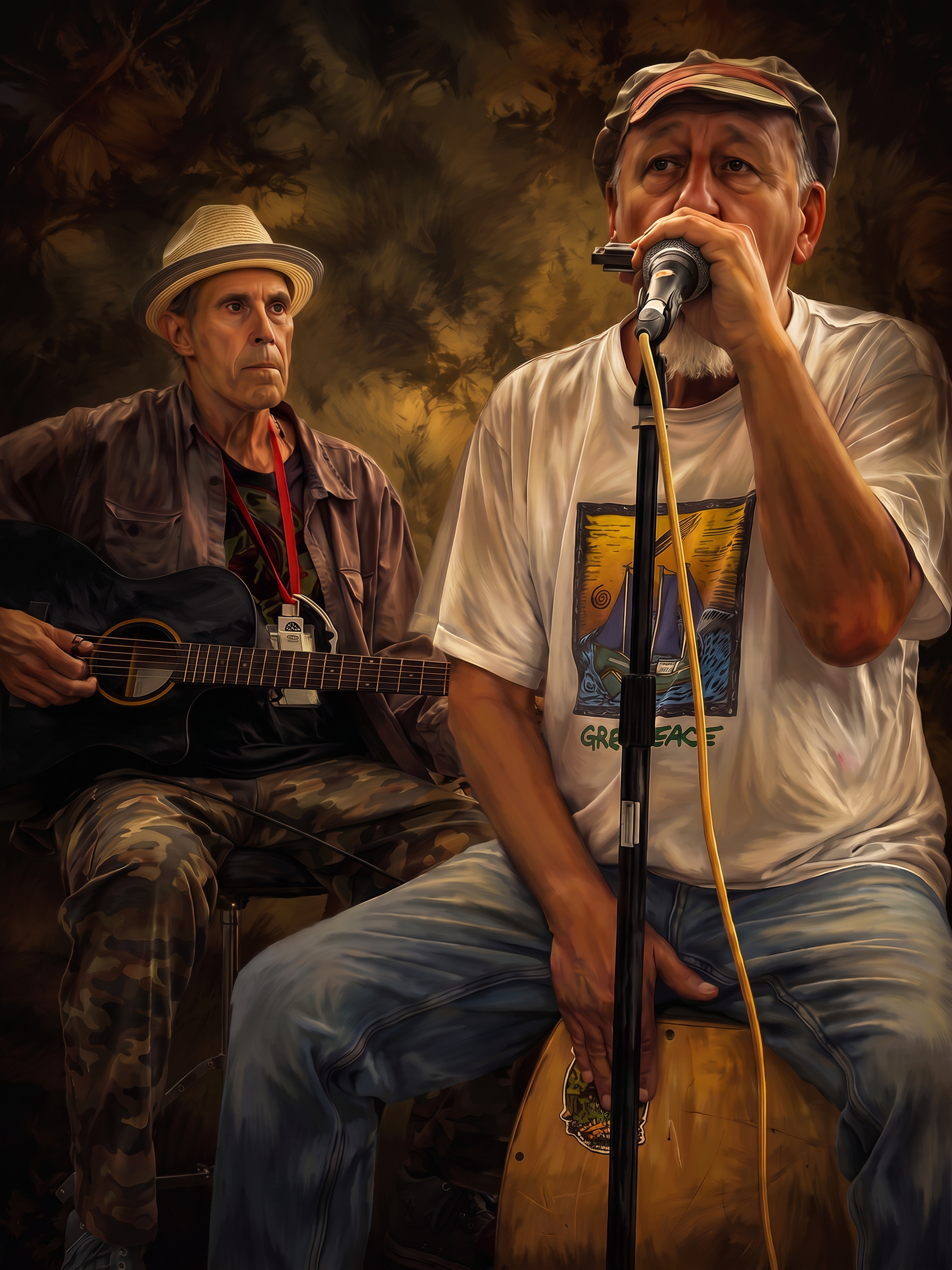 Painterly portrait — people performing at the Eastern Market Jam, Detroit, by Sidewalk Stories Photography