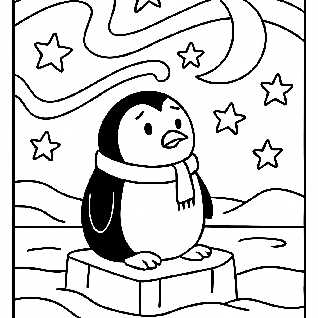 Frost Under the Stars — coloring page