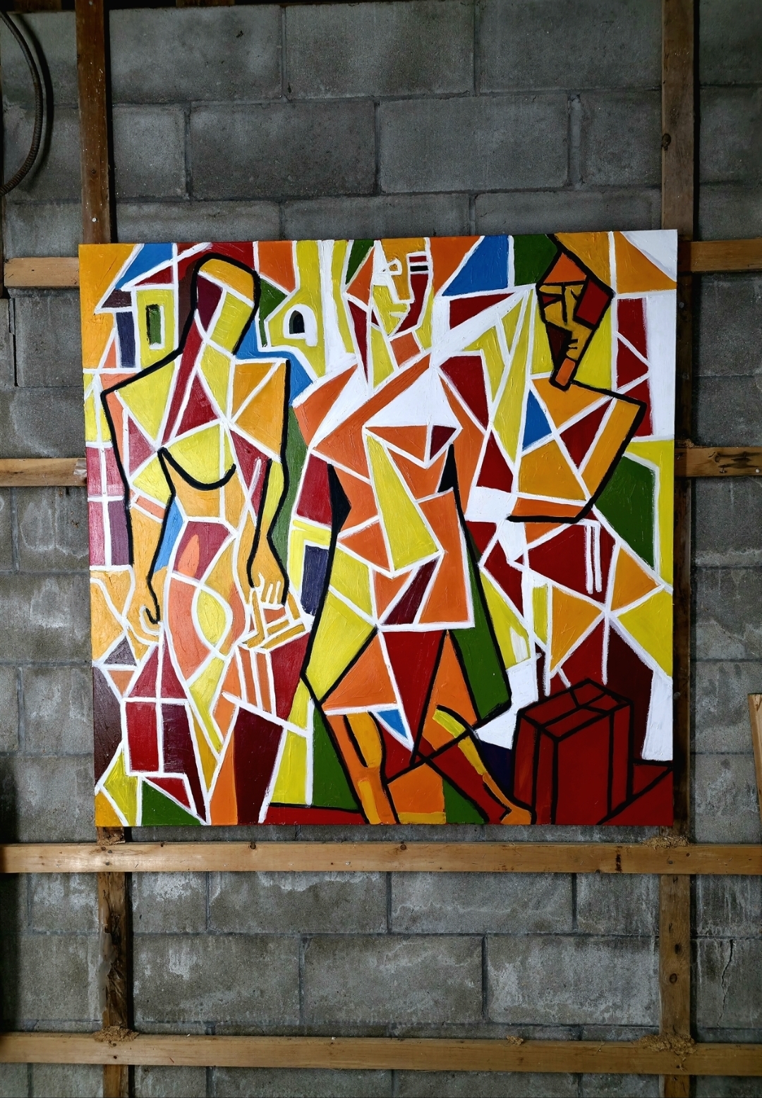 Large-scale abstract painting by Tadhg Slater