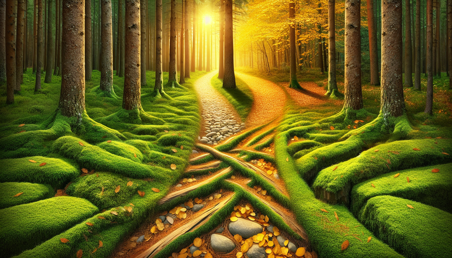 Forked path representing the retirement account decision
