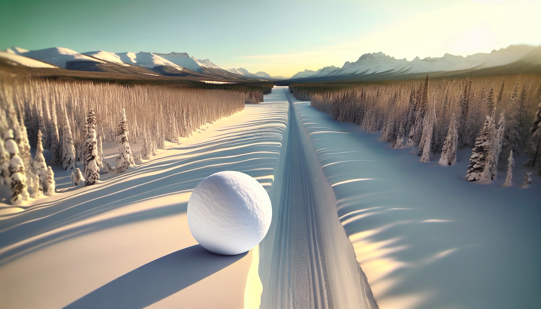 Growing snowball with trail representing debt snowball momentum