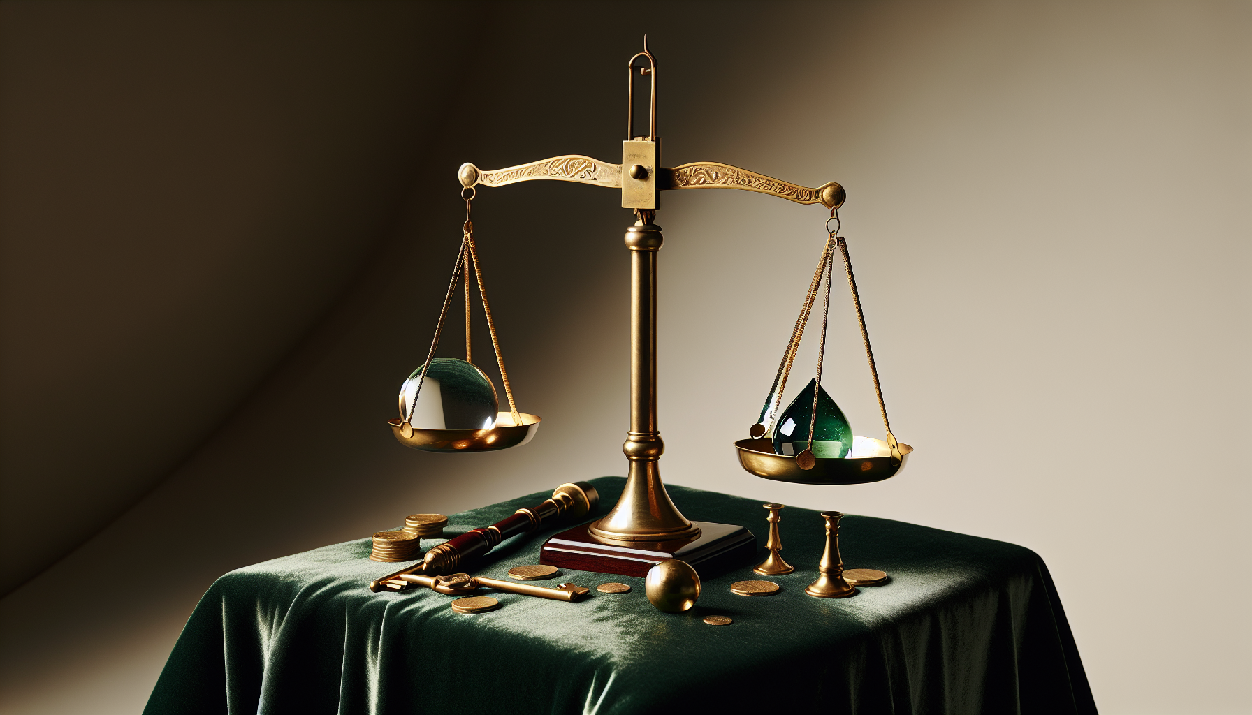 Balance scale weighing liquidity against yield