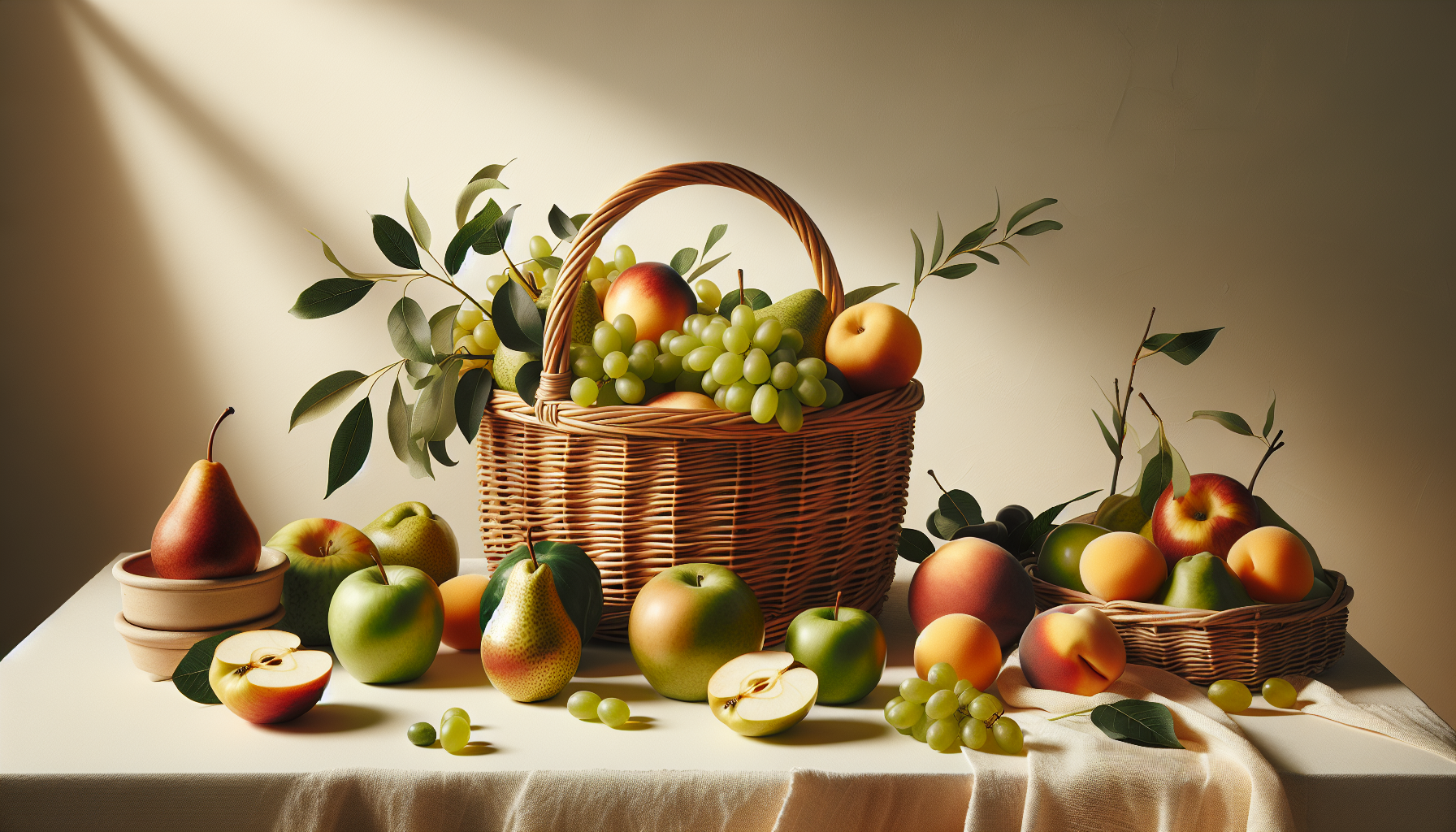 Basket of diverse fruits representing ETF diversification
