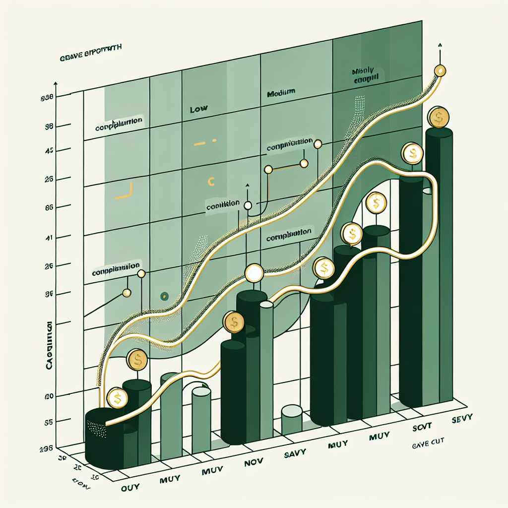 Savings growth trajectories by monthly contribution amount