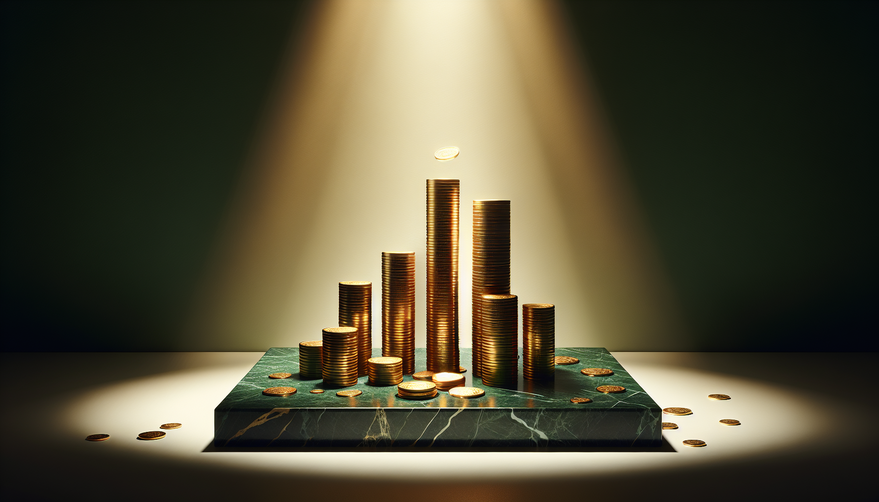 Stacked gold coins representing high-yield savings growth