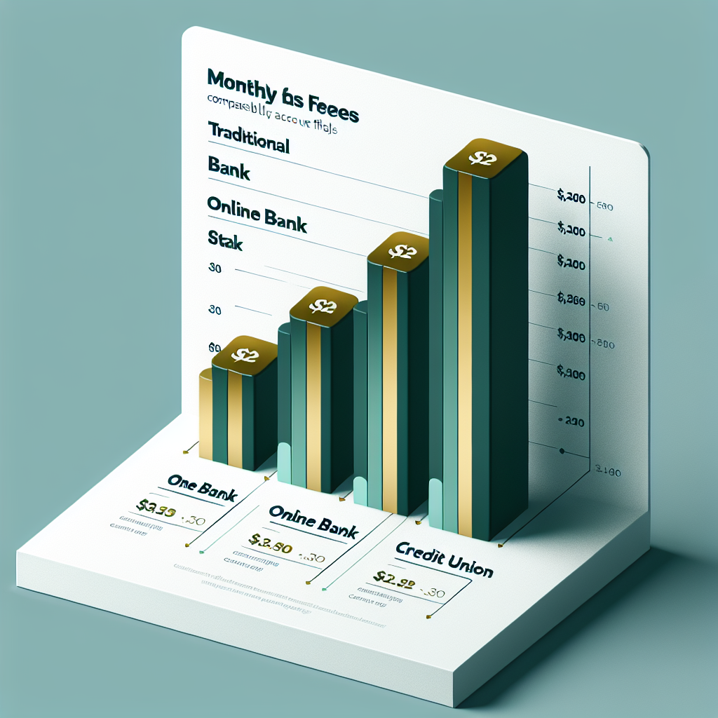 Bank account monthly fee comparison chart