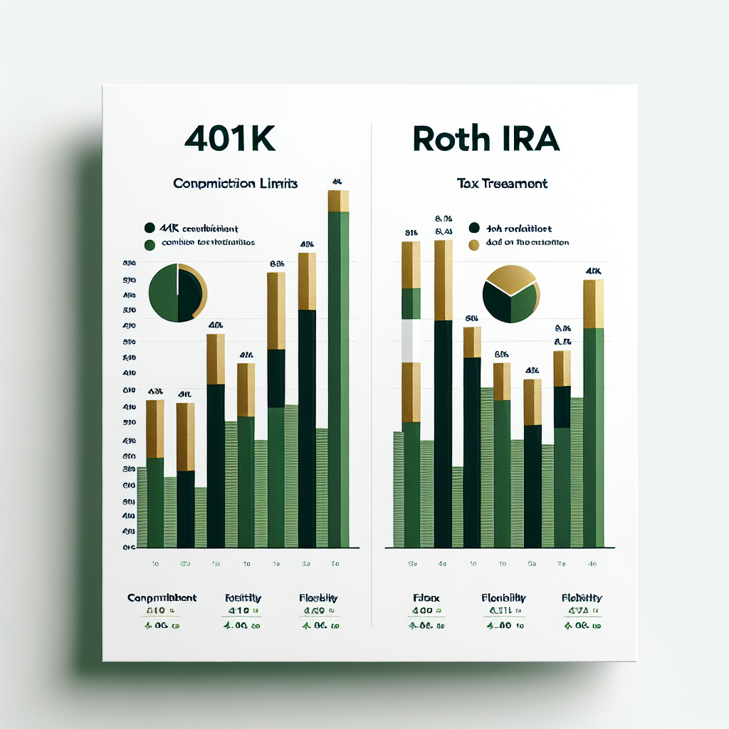 401k vs Roth IRA feature comparison chart