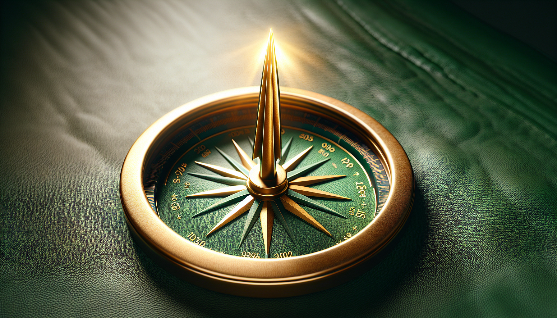 Compass needle pointing upward representing credit score improvement