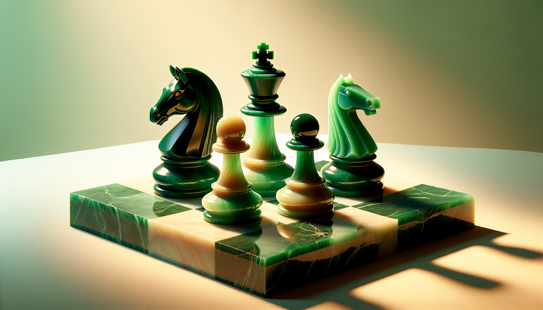 Three chess pieces representing three brokerage platforms in competition