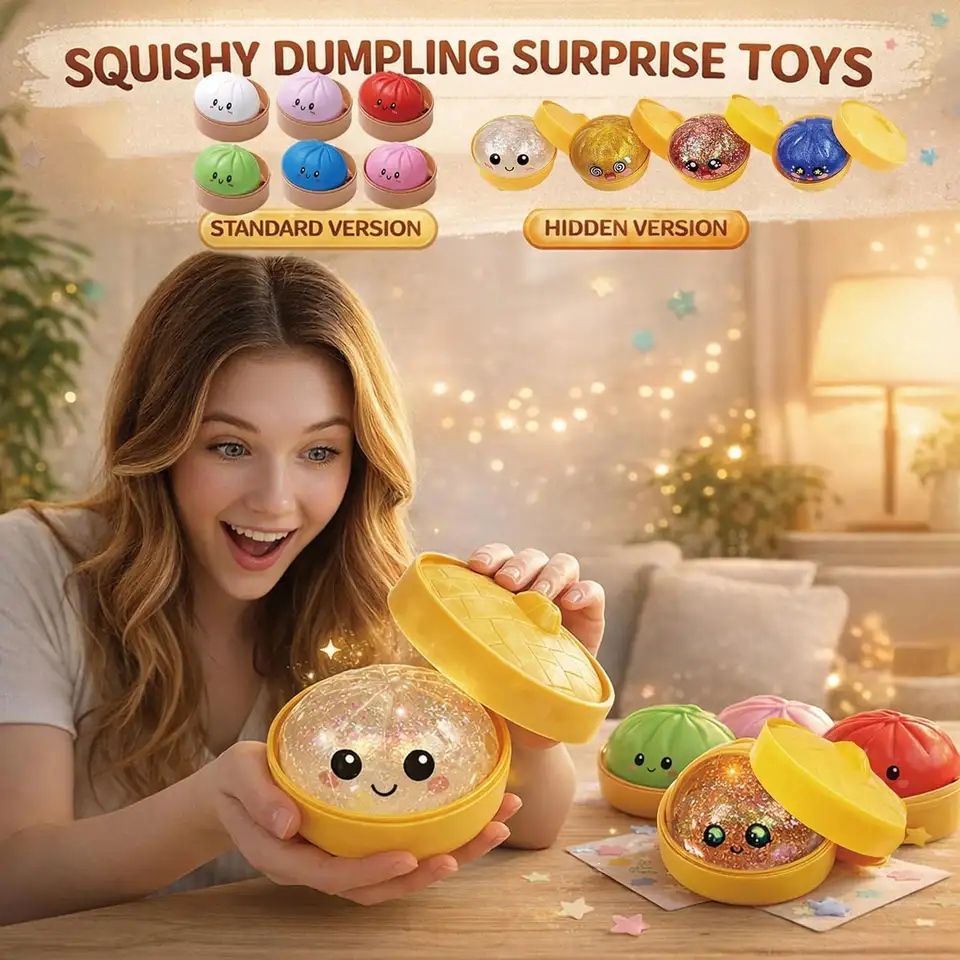 Mystery glitter dumpling blind box squishy — surprise design inside