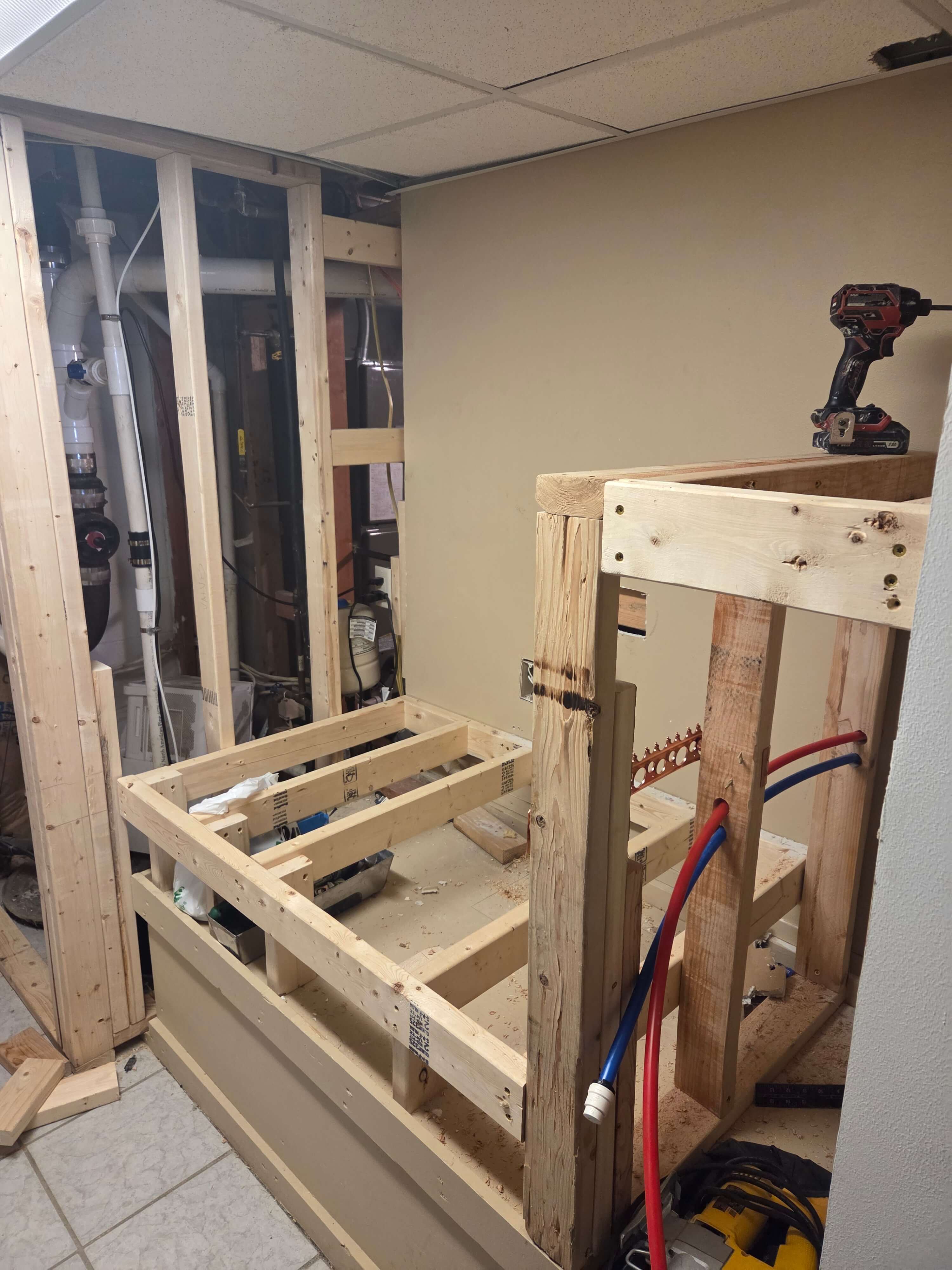 Framing with PEX supply lines