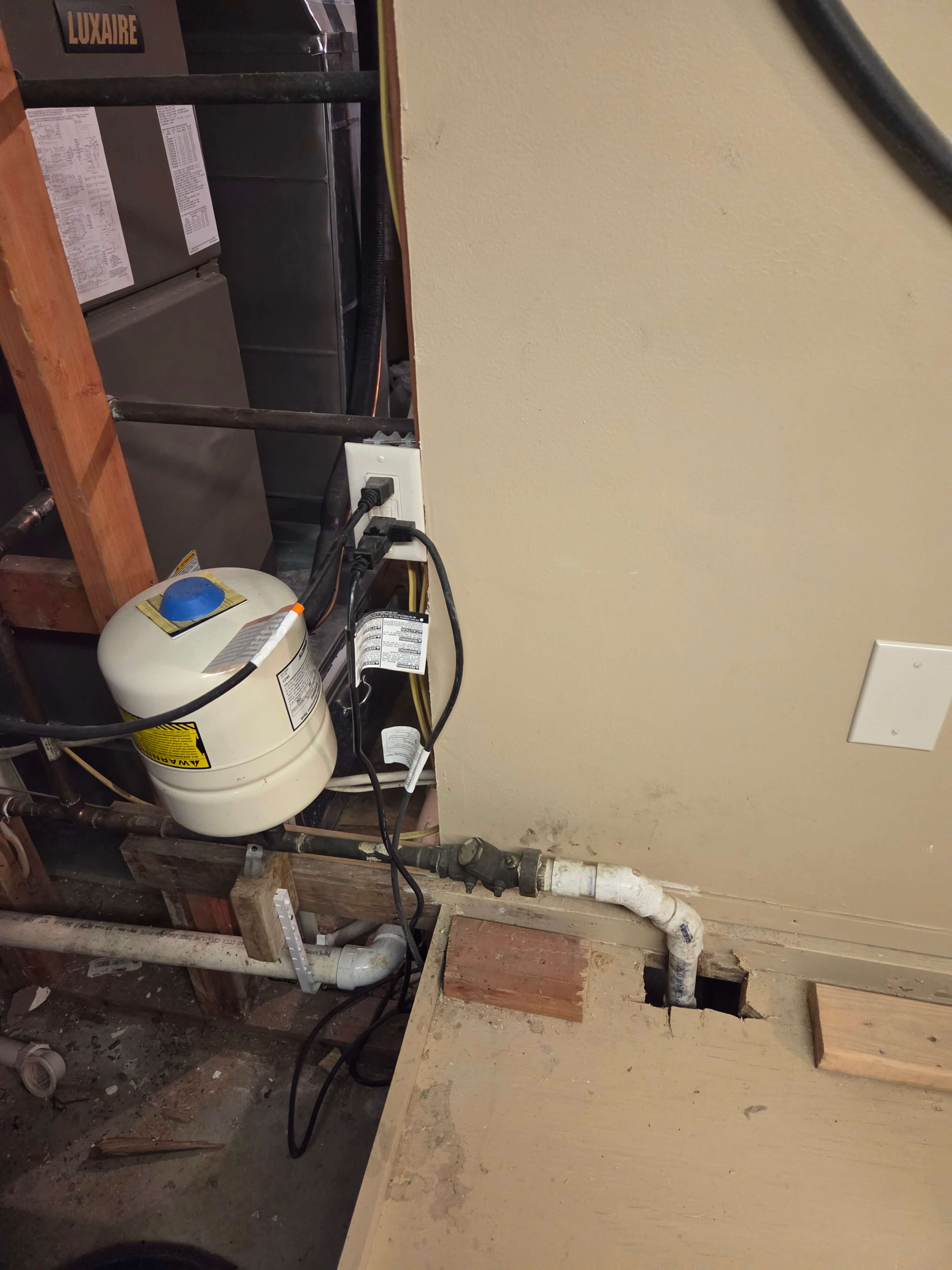 Before - utility area with furnace