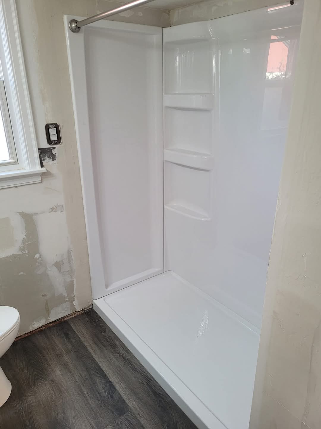 Standalone shower install