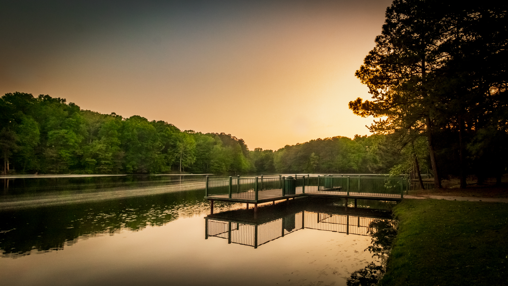 Lake Dock Sunset