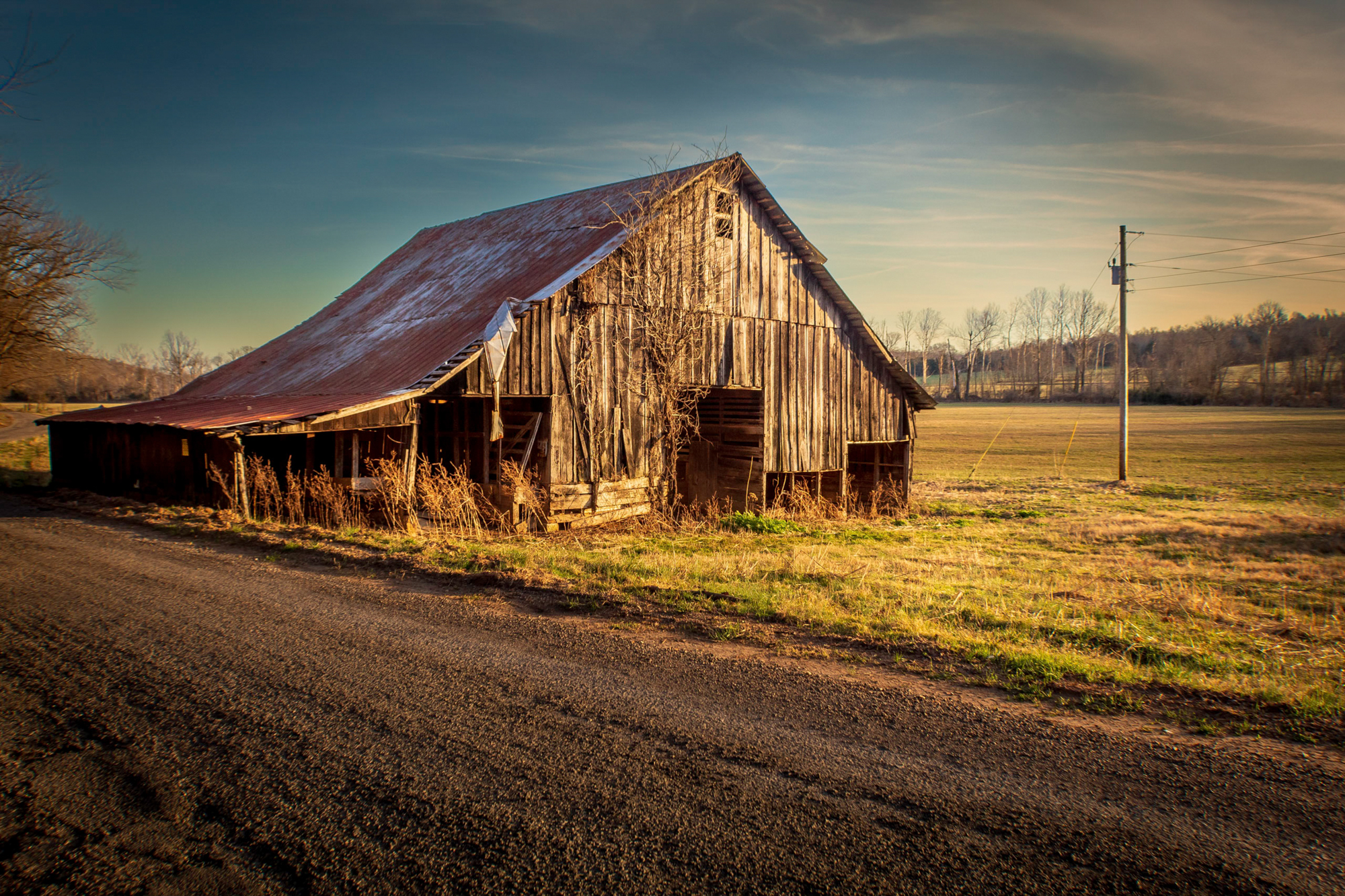 Weathered Barn Golden Hour