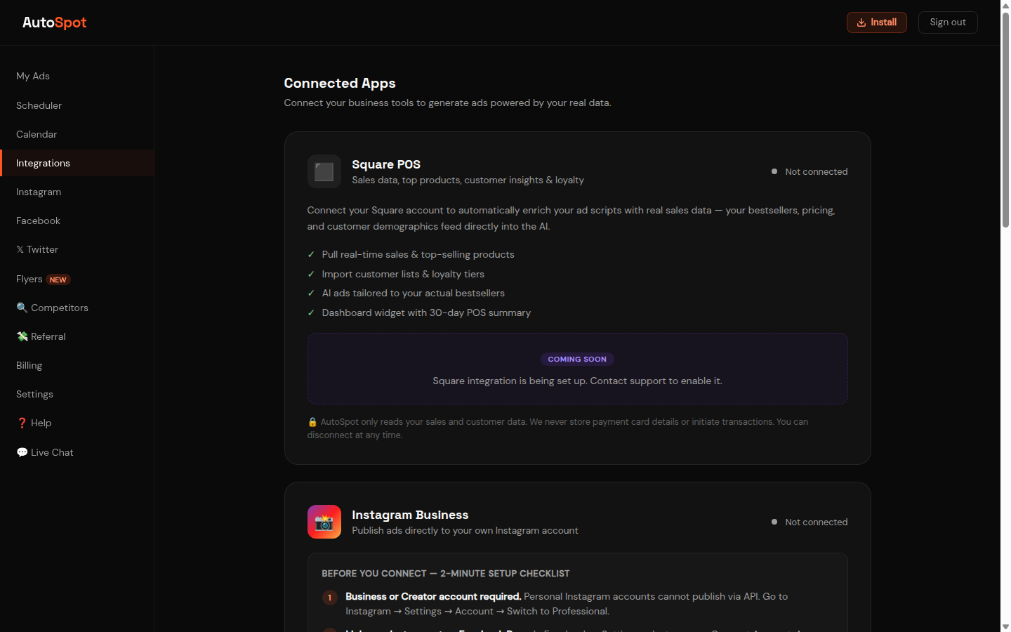 Connected Apps & Integrations