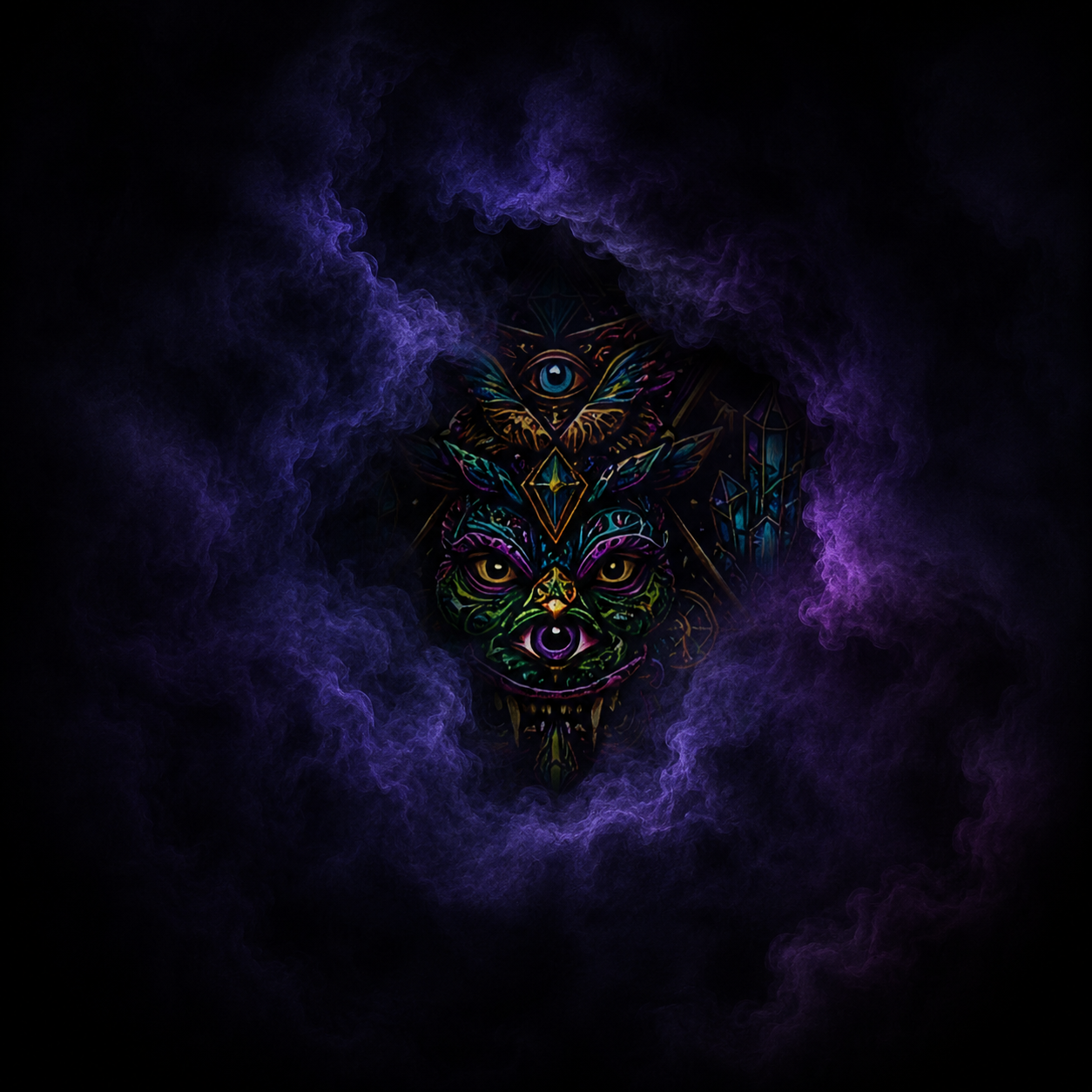 Neon Totem — Alignment Frequency Guardian Pin