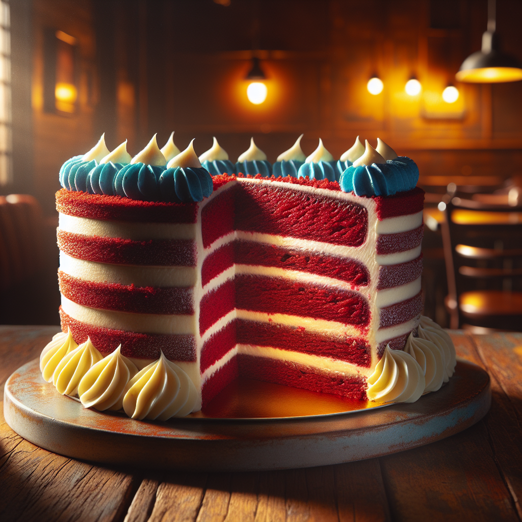 Red & Blue Velvet Cake