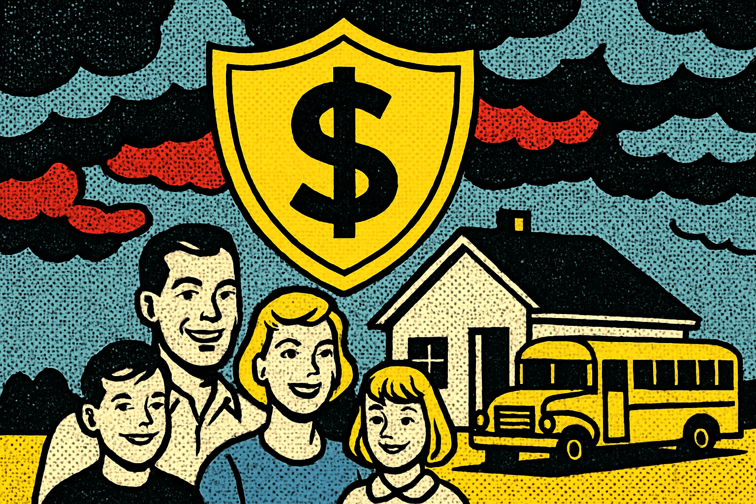 Roy Lichtenstein pop art illustration for: Why Every Family Needs a Financial Safety Net