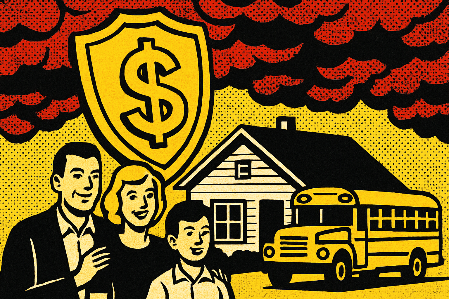 Roy Lichtenstein pop art illustration for: Why Every Family Needs a Financial Safety Net