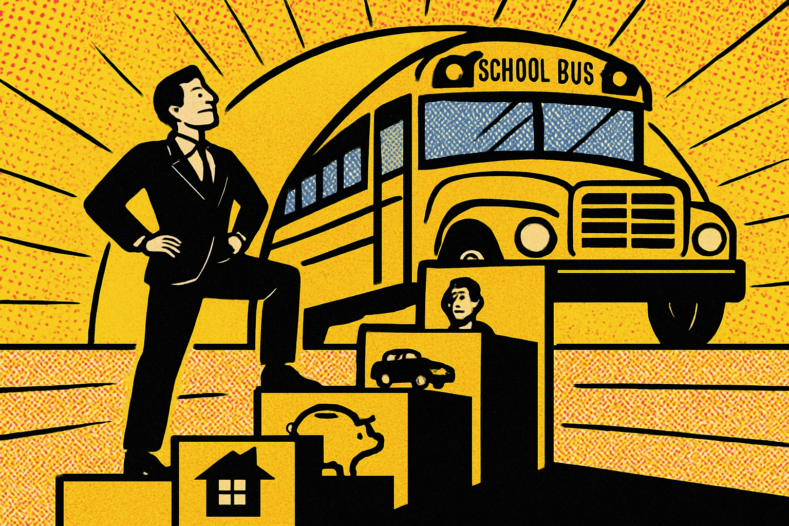 Roy Lichtenstein pop art illustration for: Building Wealth Starts With Protection
