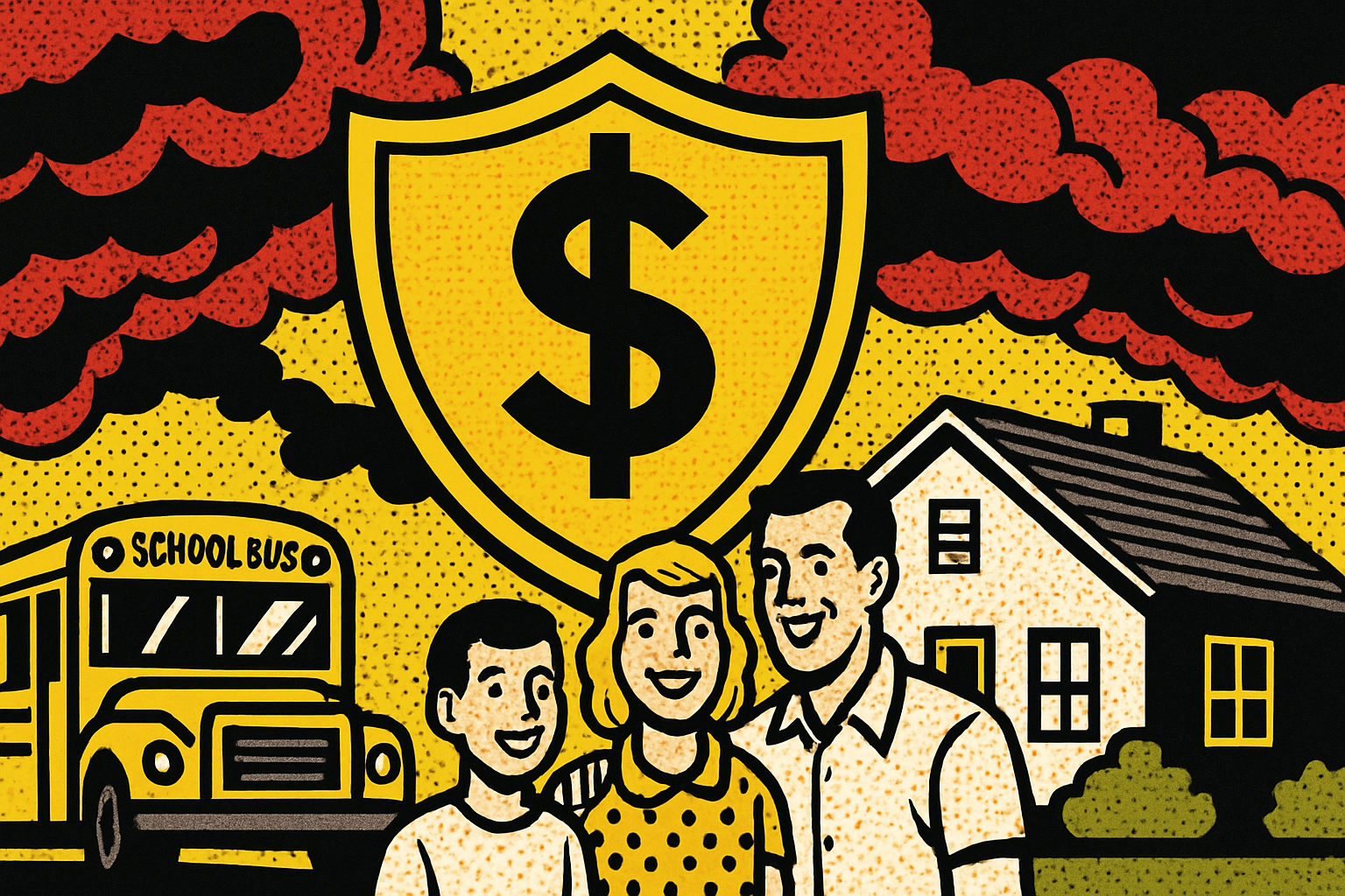 Roy Lichtenstein pop art illustration for: Why Every Family Needs a Financial Safety Net