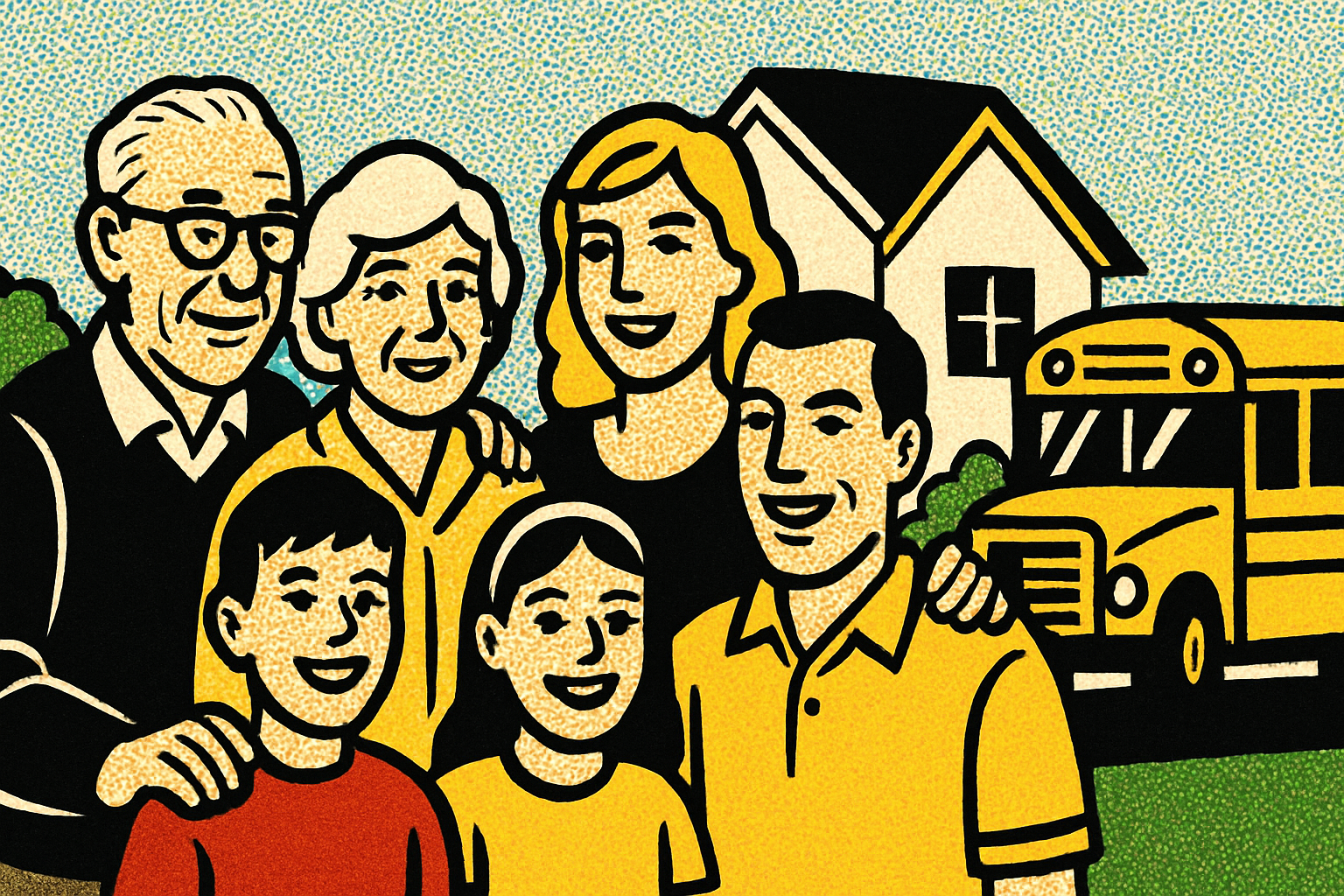 Roy Lichtenstein pop art illustration for: What Does a Family Life Coverage Policy Actually Cover?