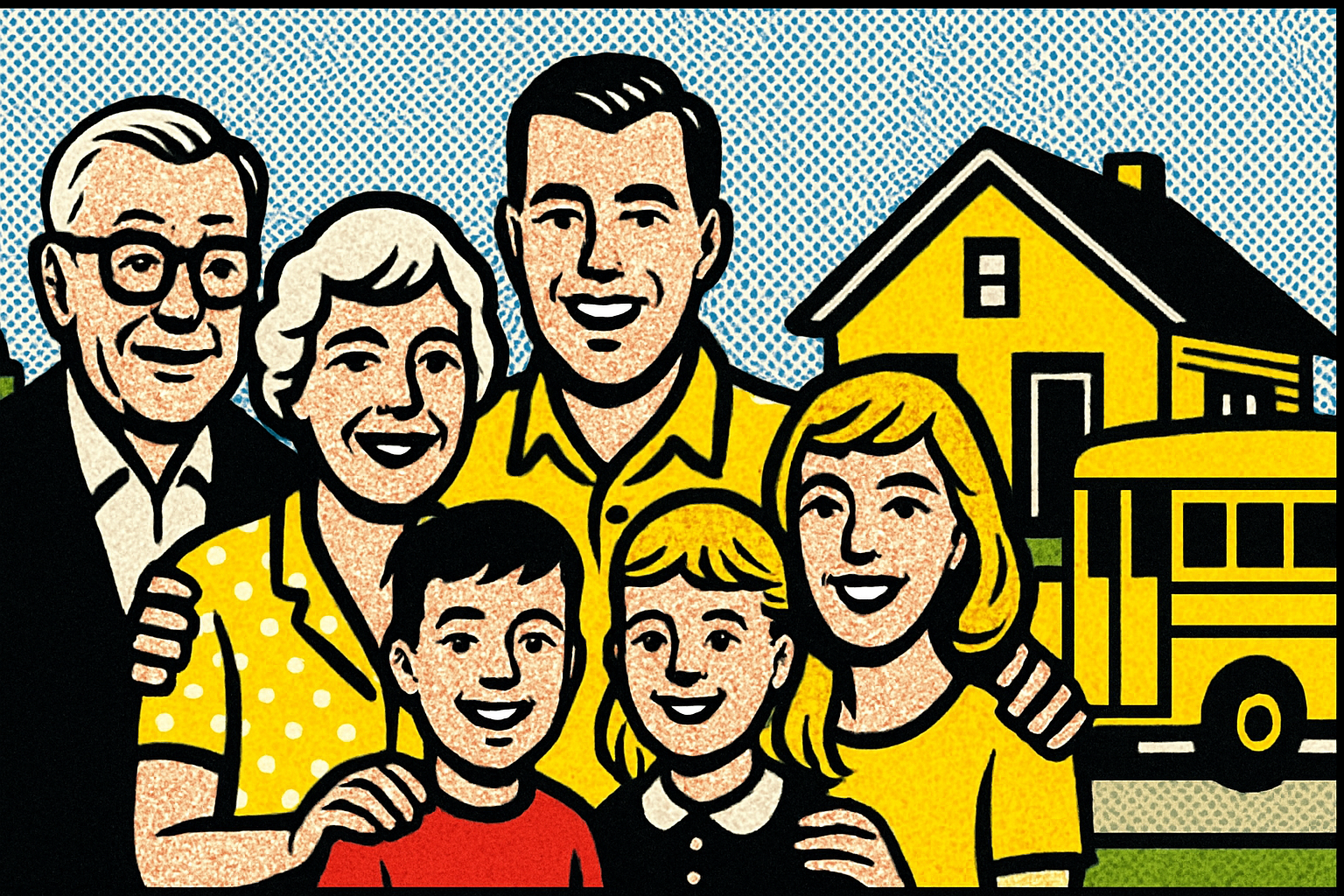 Roy Lichtenstein pop art illustration for: Term vs. Whole: Which Coverage Type Is Right for Your Family?