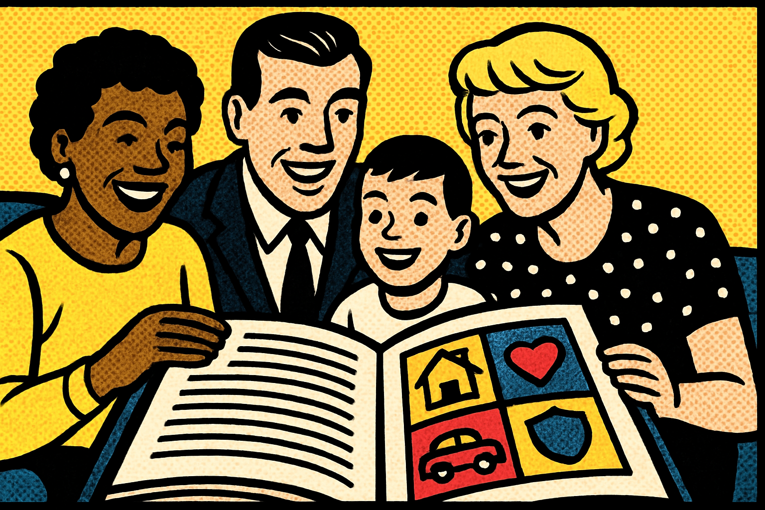 Roy Lichtenstein pop art illustration for: What Kate Taught Us About the Insurance Gap No One Talks About