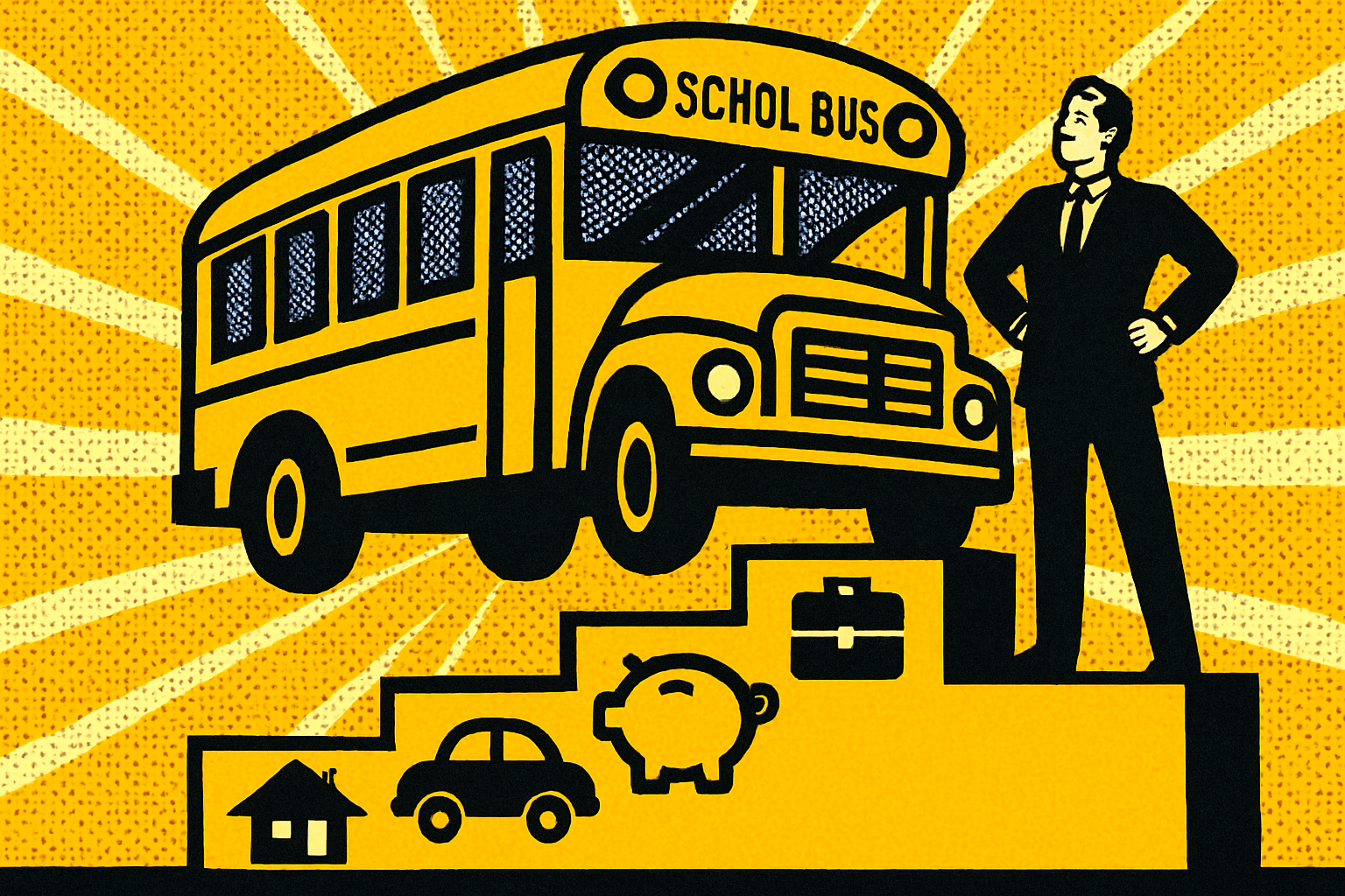 Roy Lichtenstein pop art illustration for: Building Wealth Starts With Protection