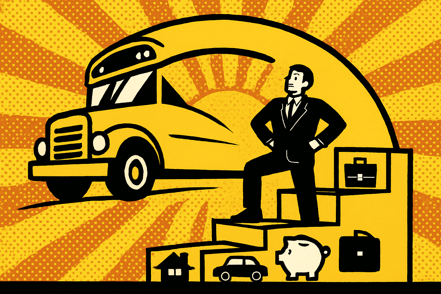 Roy Lichtenstein pop art illustration for: Building Wealth Starts With Protection