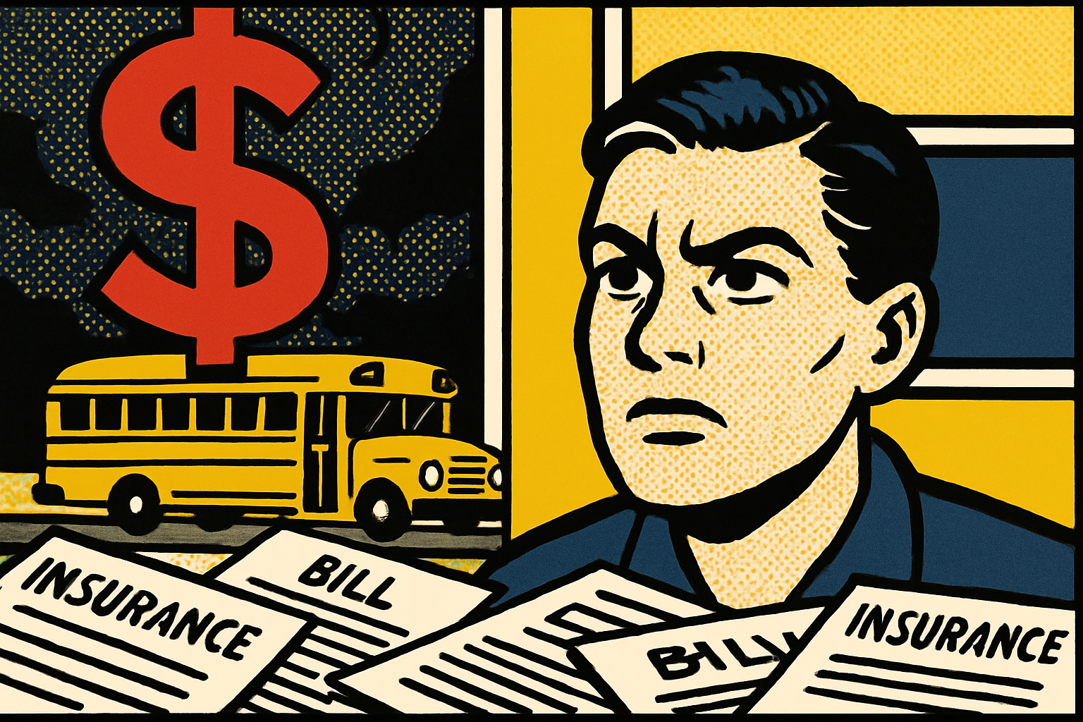 Roy Lichtenstein pop art illustration for: The 50/30/20 Budget Rule Explained for Families