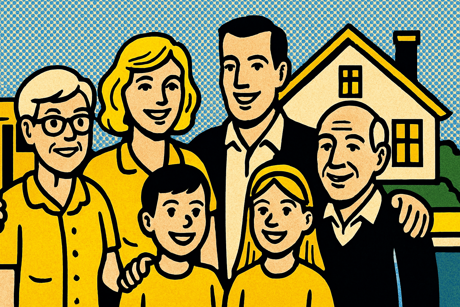 Roy Lichtenstein pop art illustration for: What Does a Family Life Coverage Policy Actually Cover?