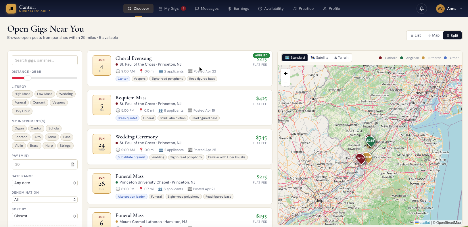 Discover — Browse open positions on an interactive map