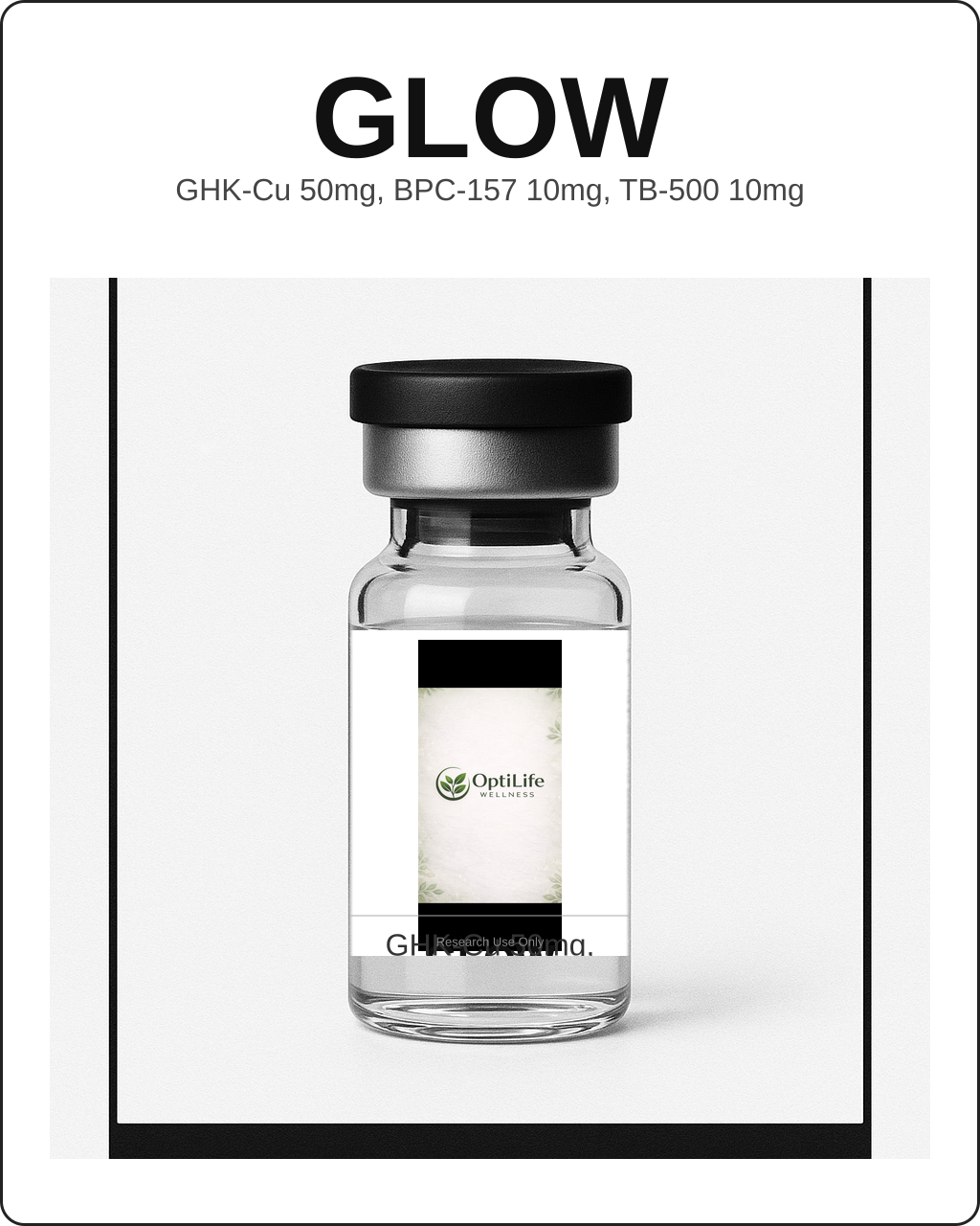 GLOW GHK-Cu 50mg, BPC-157 10mg, TB-500 10mg