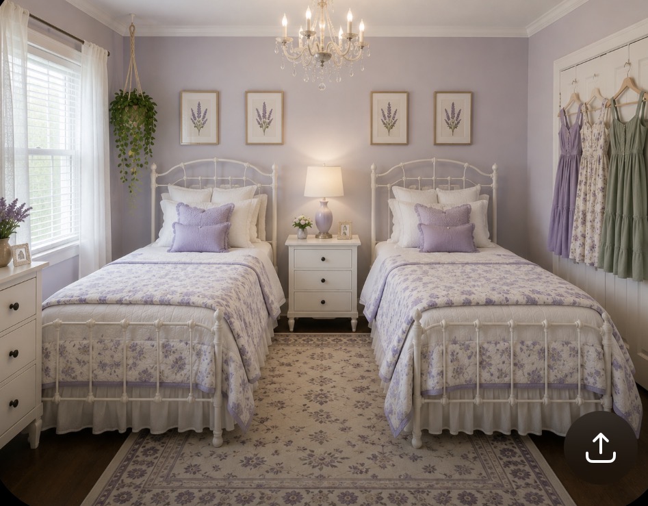Lavender double bedroom