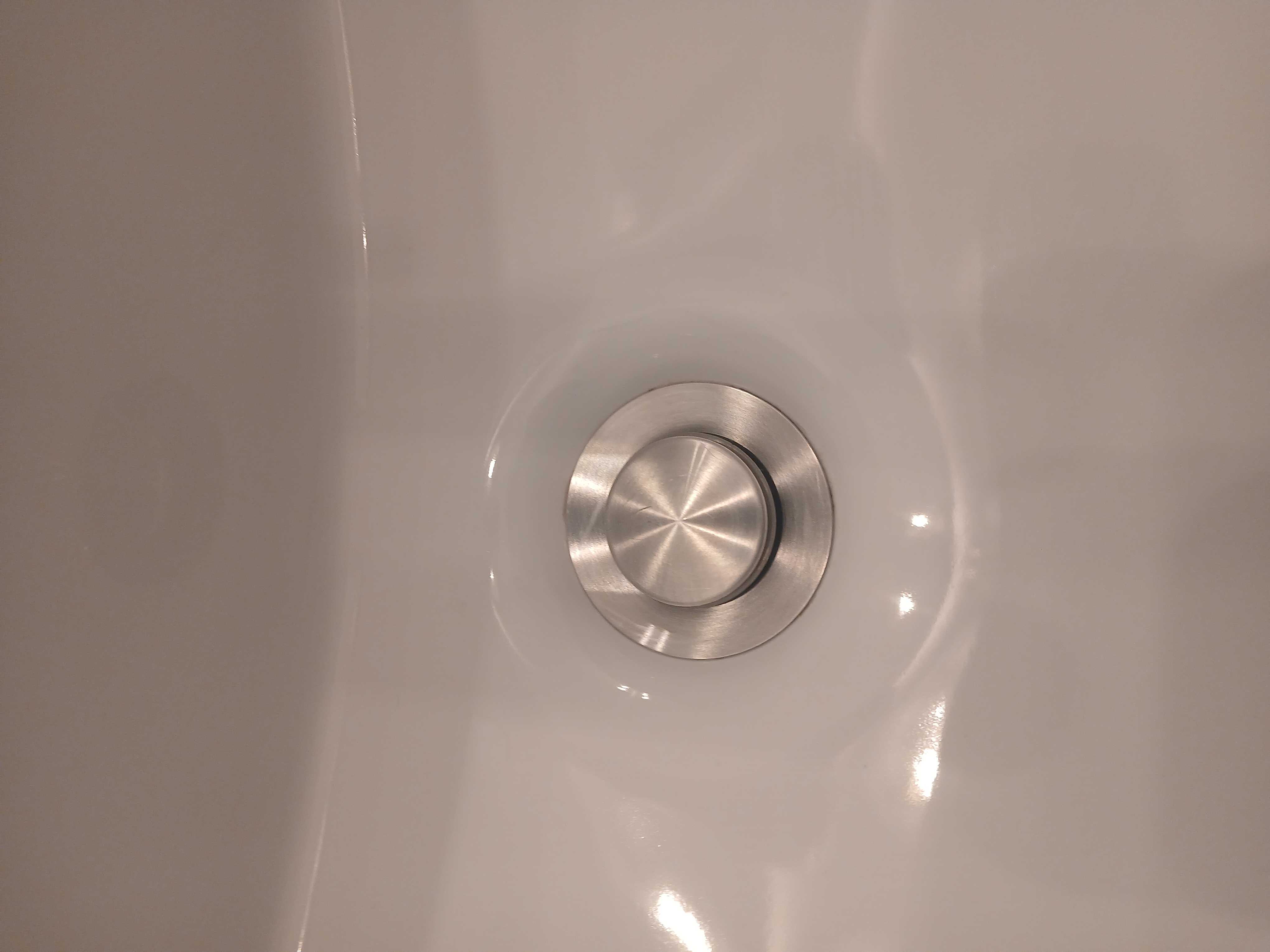 Bathroom ceiling after — mold treatment, ceiling restored