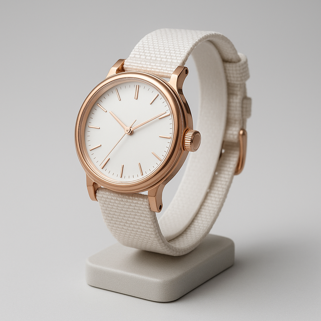 SnapWrist Rose / White — Assembled