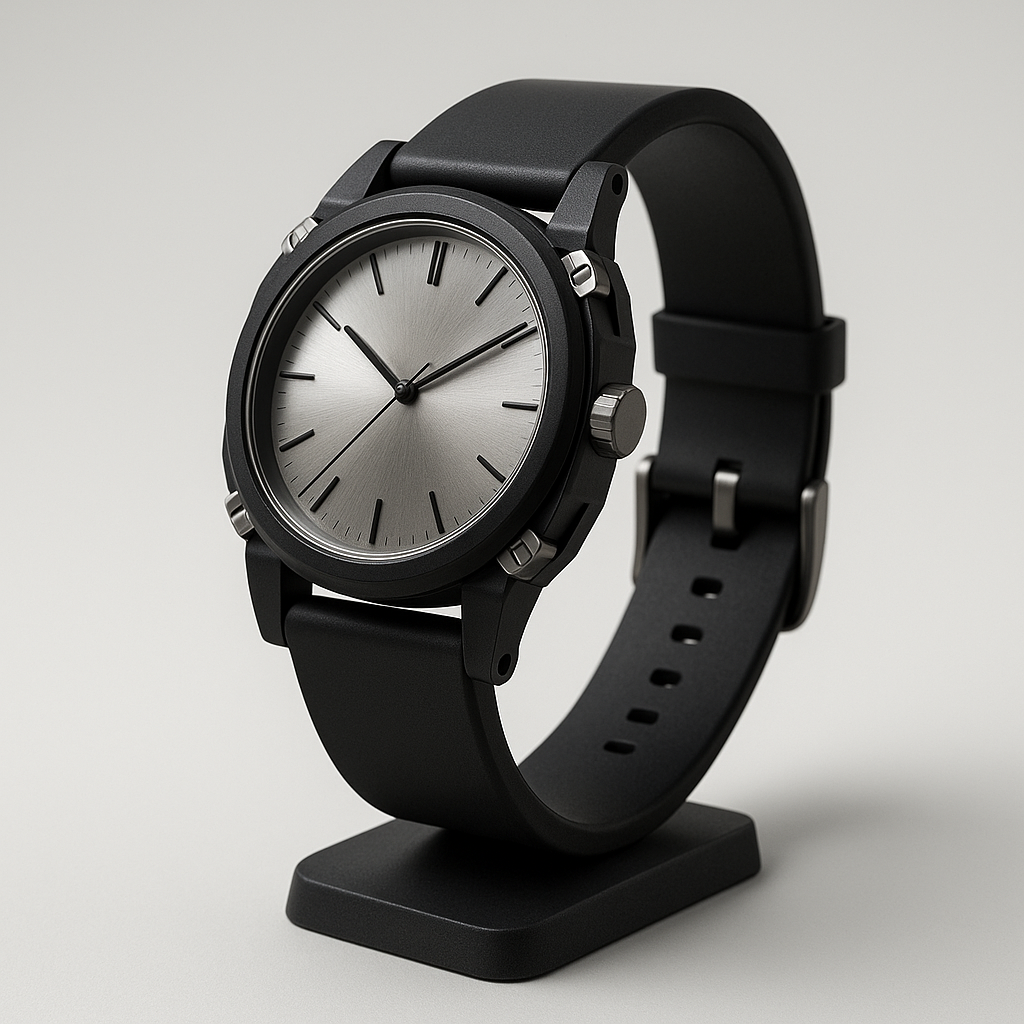 SnapWrist Black / Steel — Assembled
