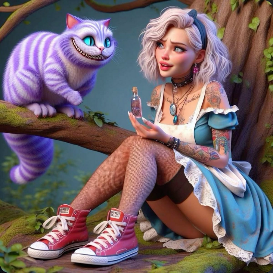 Alice with the Cheshire Cat
