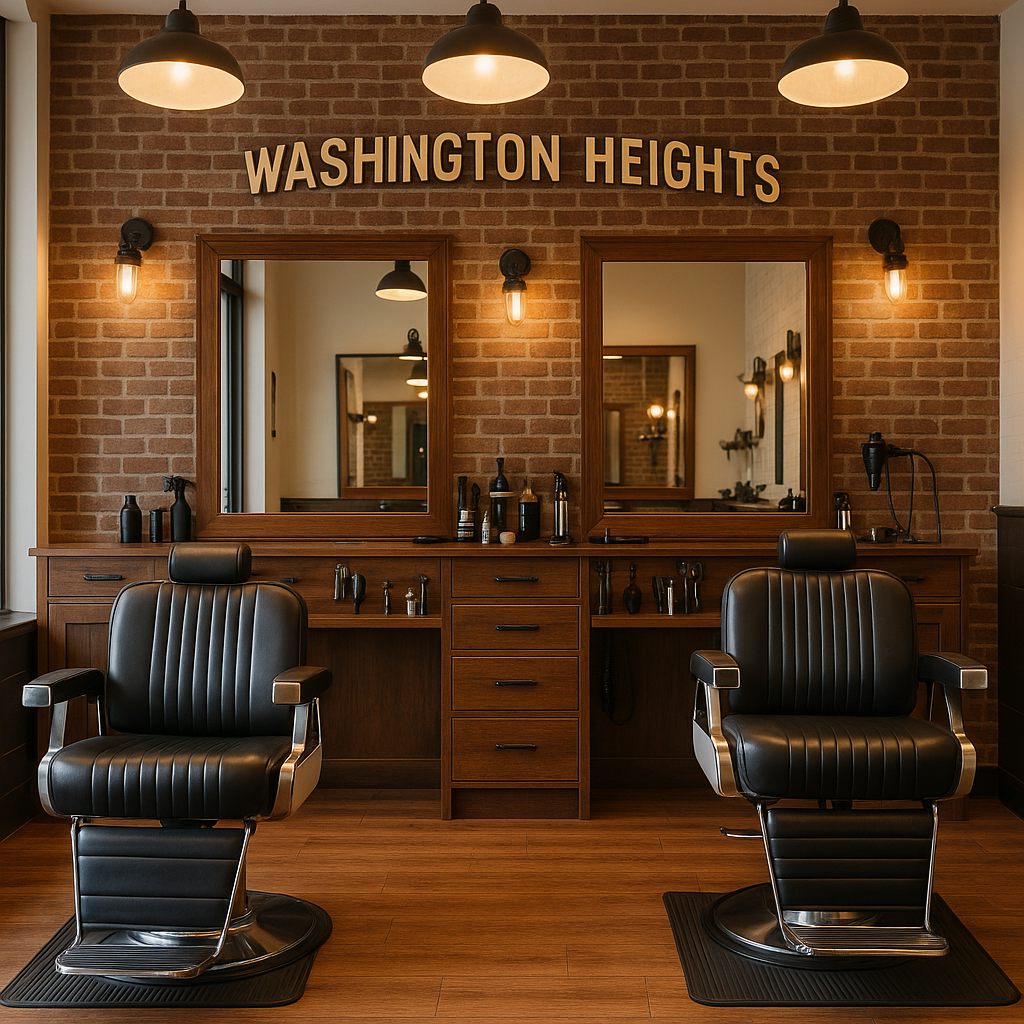 Northern Cuts barbershop interior, Washington Heights NYC