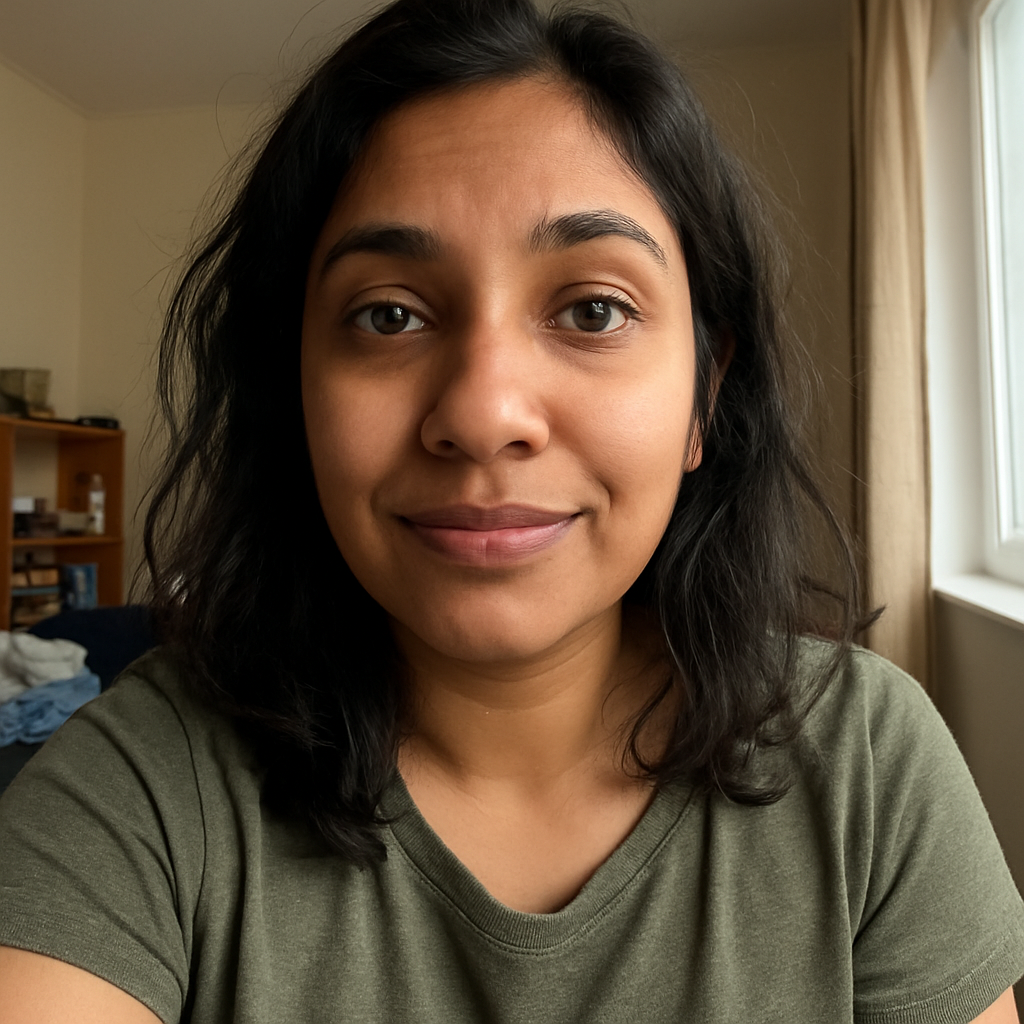 Casual selfie before AI transformation