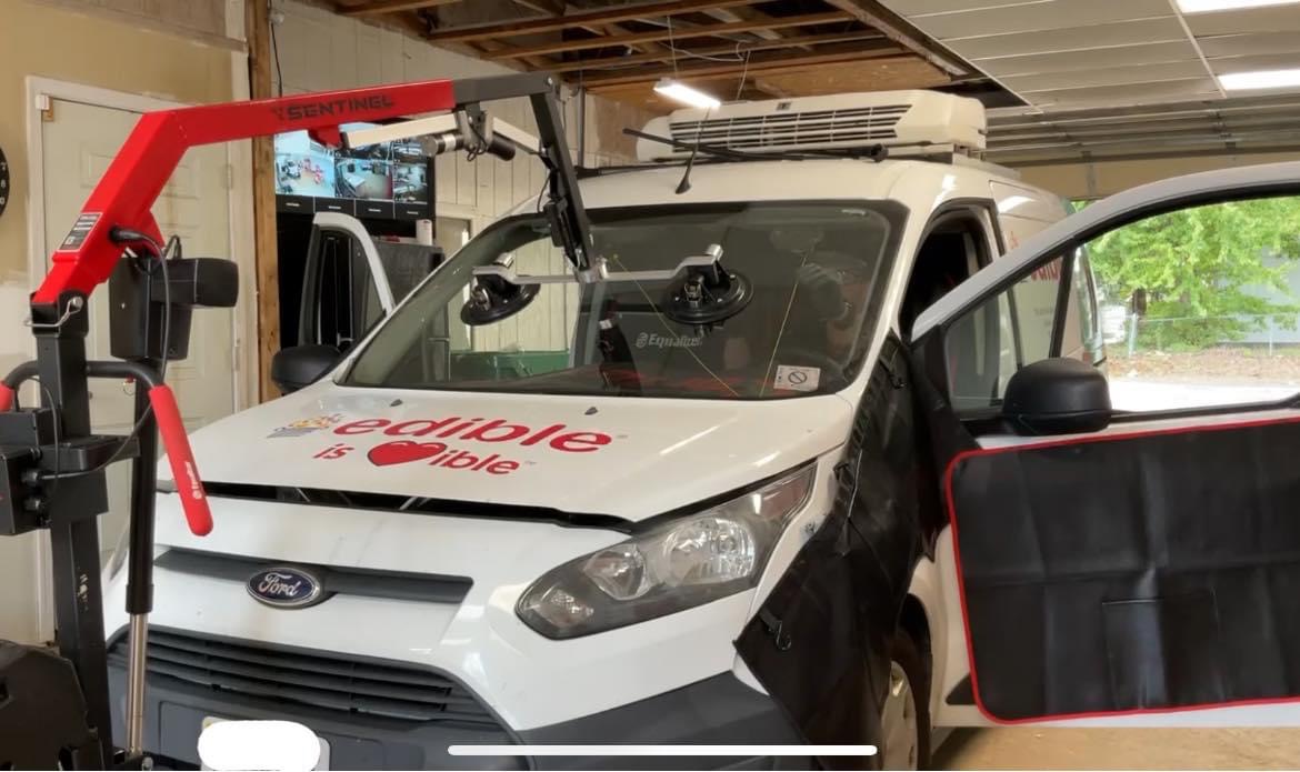 Ford Transit Connect windshield replacement with Sentinel tool — Legendary Auto Glass, Colonial Heights, VA