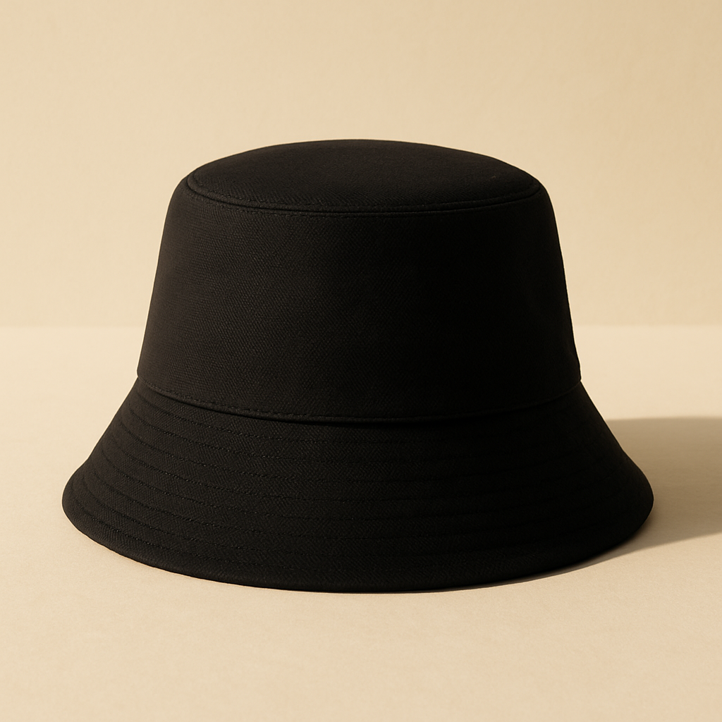 Structured Bucket Hat — Black
