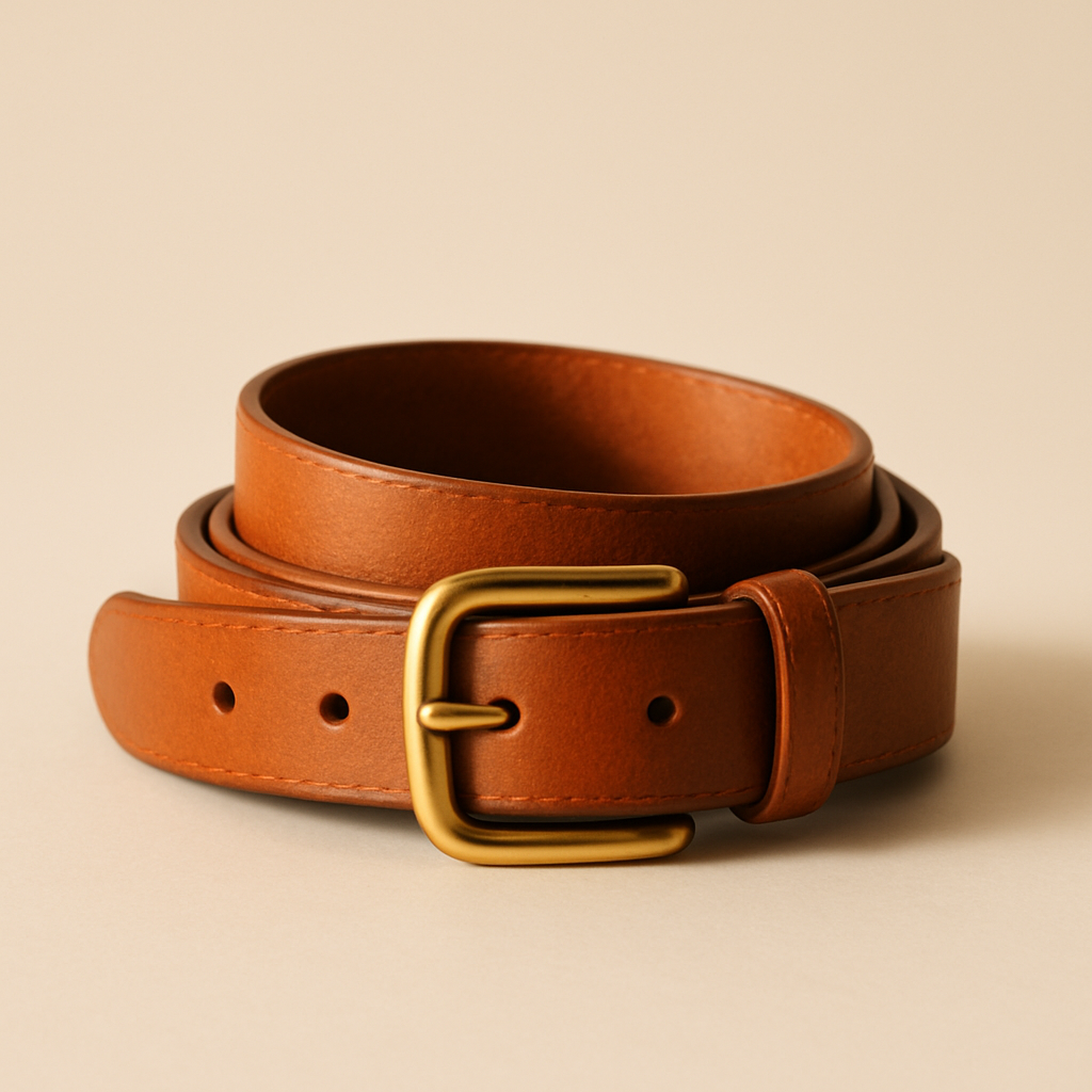 Full-Grain Leather Belt — Cognac